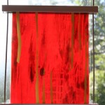 RED - float glass paining